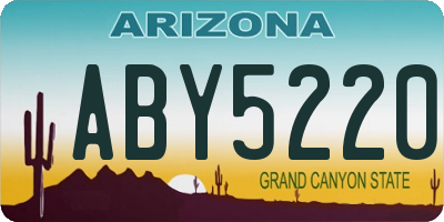 AZ license plate ABY5220