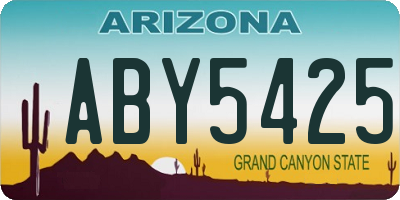 AZ license plate ABY5425