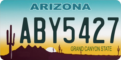 AZ license plate ABY5427