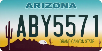 AZ license plate ABY5571