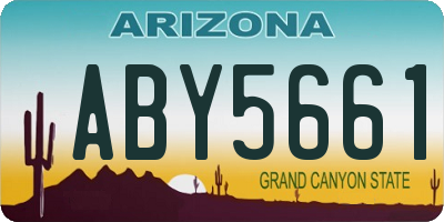 AZ license plate ABY5661