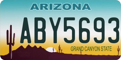AZ license plate ABY5693