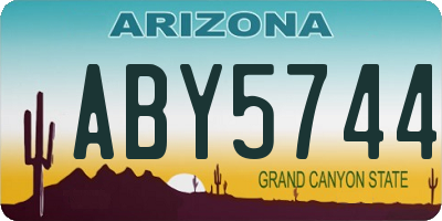 AZ license plate ABY5744