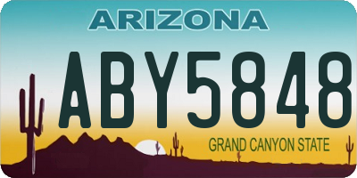 AZ license plate ABY5848