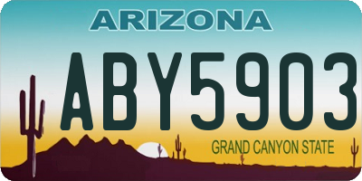 AZ license plate ABY5903