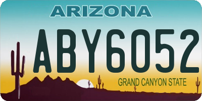 AZ license plate ABY6052