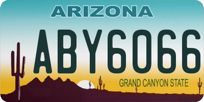 AZ license plate ABY6066