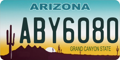 AZ license plate ABY6080