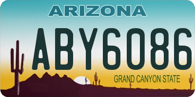 AZ license plate ABY6086