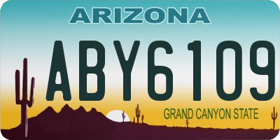 AZ license plate ABY6109