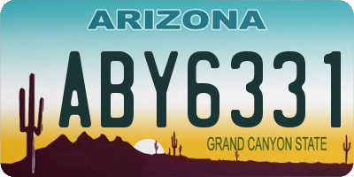 AZ license plate ABY6331