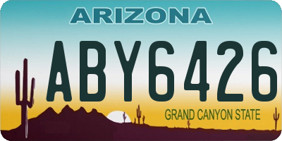 AZ license plate ABY6426