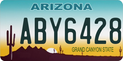 AZ license plate ABY6428