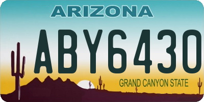 AZ license plate ABY6430