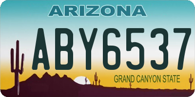 AZ license plate ABY6537