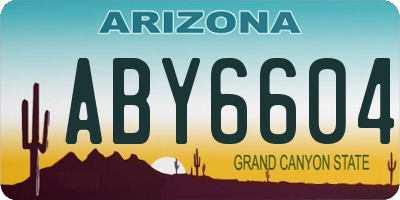 AZ license plate ABY6604