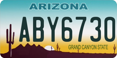 AZ license plate ABY6730
