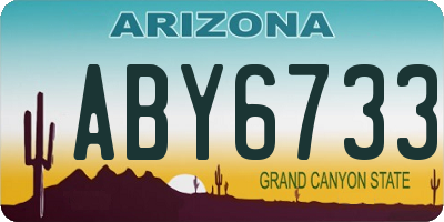 AZ license plate ABY6733