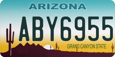 AZ license plate ABY6955