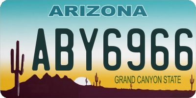AZ license plate ABY6966