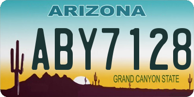 AZ license plate ABY7128