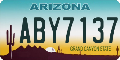 AZ license plate ABY7137