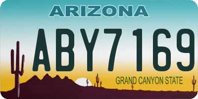 AZ license plate ABY7169