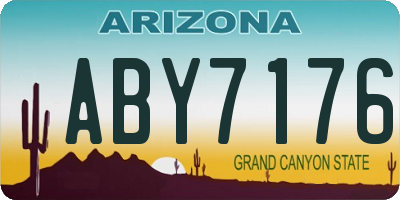 AZ license plate ABY7176