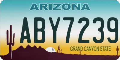 AZ license plate ABY7239