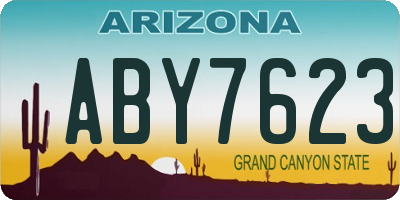 AZ license plate ABY7623