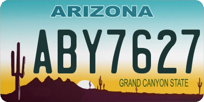AZ license plate ABY7627