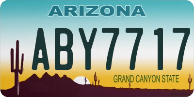 AZ license plate ABY7717
