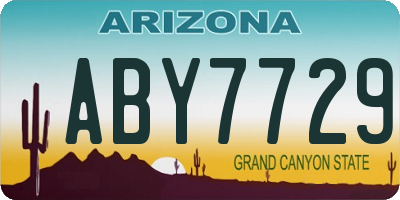AZ license plate ABY7729