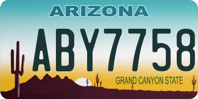 AZ license plate ABY7758