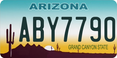 AZ license plate ABY7790