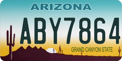 AZ license plate ABY7864