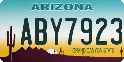 AZ license plate ABY7923