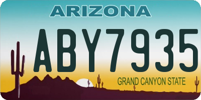 AZ license plate ABY7935
