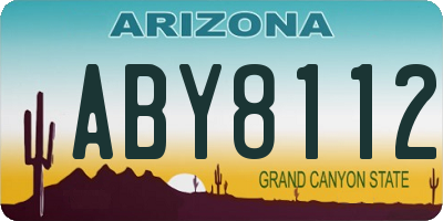 AZ license plate ABY8112