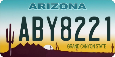 AZ license plate ABY8221