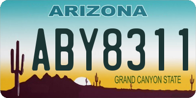 AZ license plate ABY8311