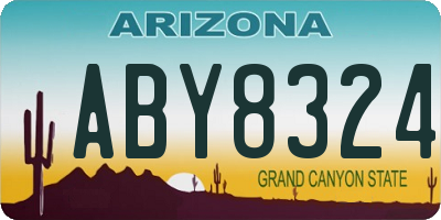 AZ license plate ABY8324