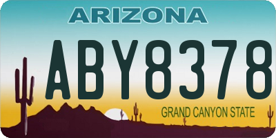 AZ license plate ABY8378