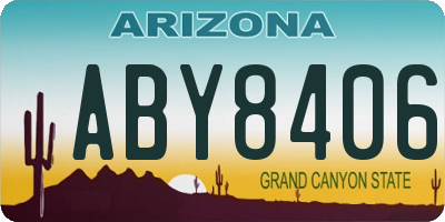 AZ license plate ABY8406