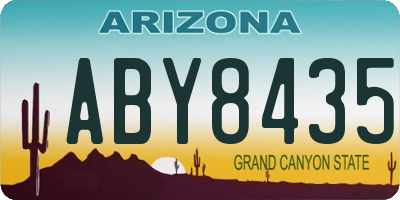 AZ license plate ABY8435