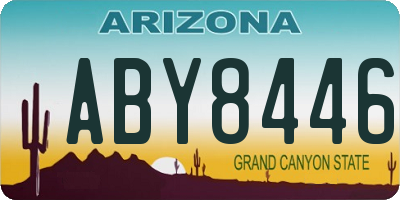 AZ license plate ABY8446