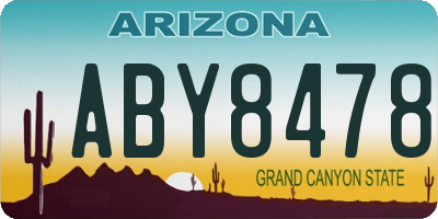 AZ license plate ABY8478