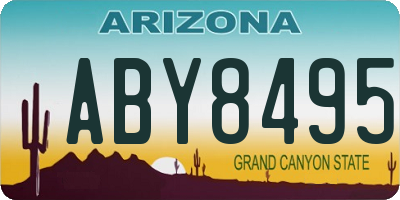 AZ license plate ABY8495