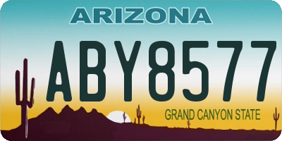 AZ license plate ABY8577