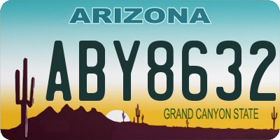 AZ license plate ABY8632